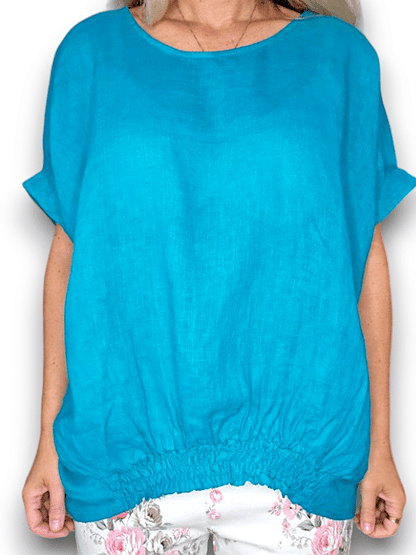 Turquoise Plain River Tee