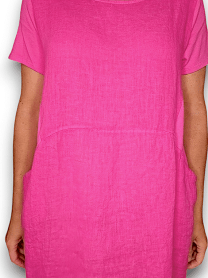 Hot Pink Plain Jungle Dress