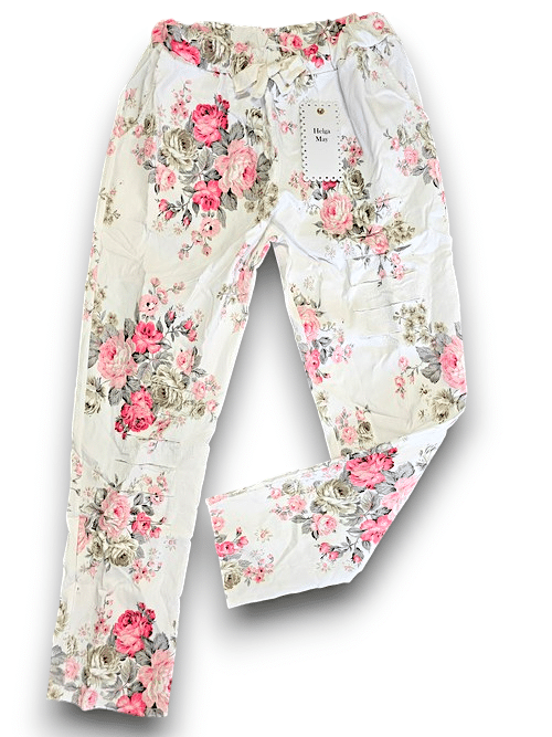 White High Tea Ripped Pants