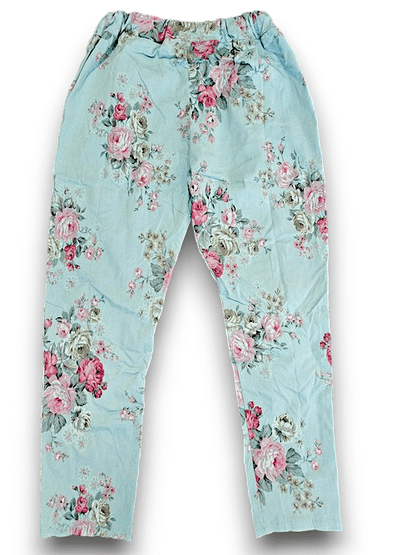 Light Turquoise High Tea Ripped Pants