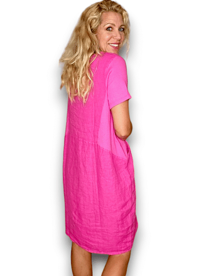 Hot Pink Plain Jungle Dress