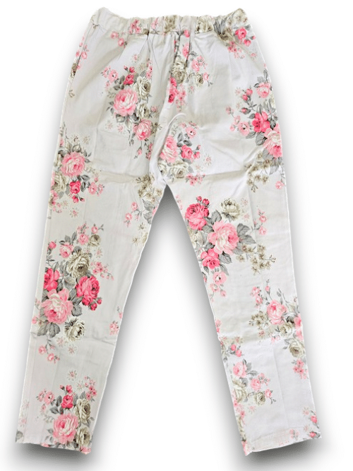 Light Beige High Tea Ripped Pants