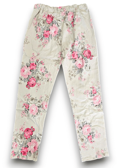 Light Beige High Tea Ripped Pants