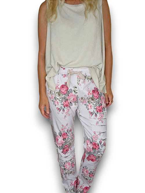 Lightest Lavender High Tea Ripped Pants