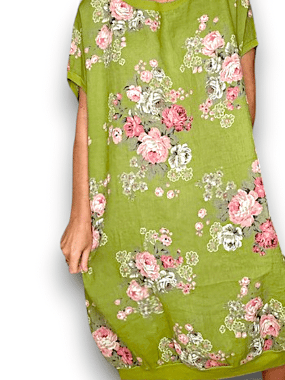 Avocado High Tea Elastic Hem Dress