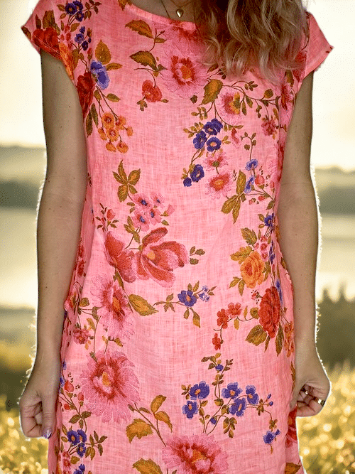 Neon Coral Garden Bloom Bundle Kennedy Dress