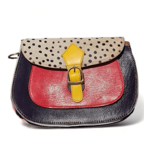 Hey Herbee Freeda Leather Bag-AE1923 Black/Wine-Blk/Wht Mini Dots