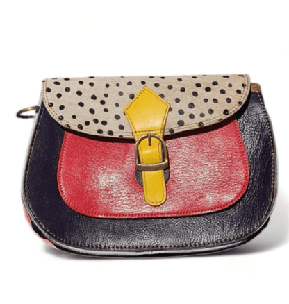 Hey Herbee Freeda Leather Bag-AE1923 Black/Wine-Blk/Wht Mini Dots