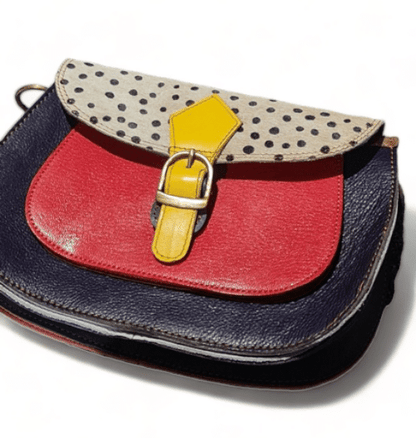 Hey Herbee Freeda Leather Bag-AE1923 Black/Wine-Blk/Wht Mini Dots