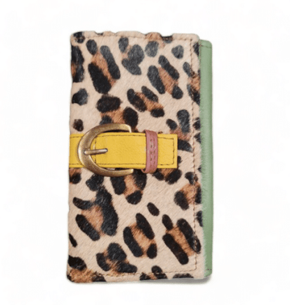 Hey Herbee Big Buckle Wallet-AE1601-Yellow Buckle/Leopard