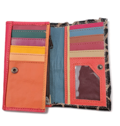 Hey Herbee Big Buckle Wallet-AE1601-Brown/Tan Blk Pebble Print
