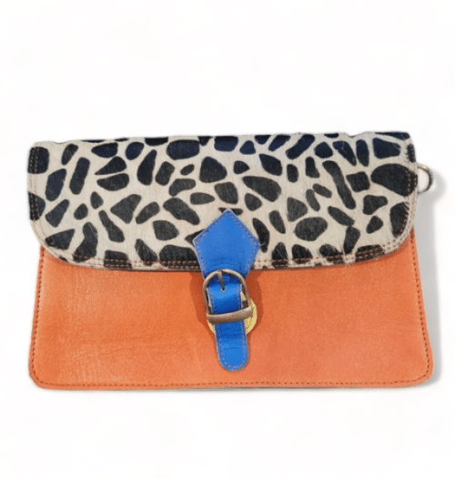 Hey Herbee Pinocchio Leather Bag-AE1967-Orange/Blk Pebble