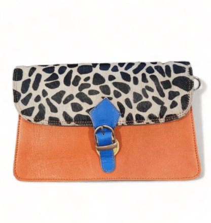 Hey Herbee Pinocchio Leather Bag-AE1967-Orange/Blk Pebble