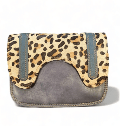 Hey Herbee Archer Leather Bag-AE2172-Navy Tan Medium Leopard