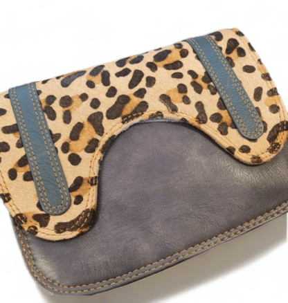 Hey Herbee Archer Leather Bag-AE2172-Navy Tan Medium Leopard