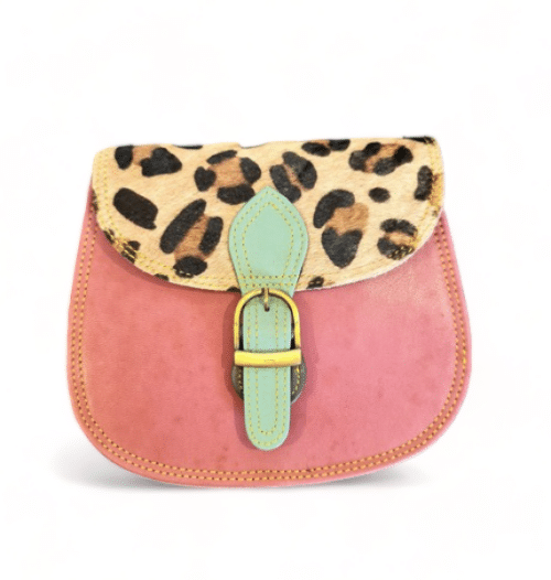 Hey Herbee Leather Bag-Mini Macbeth/Brick/Tan Leopard
