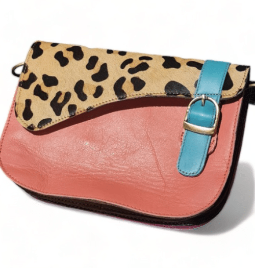 Hey Herbee Angler Leather Bag-AE1565 Pink Lipstick-Leopard
