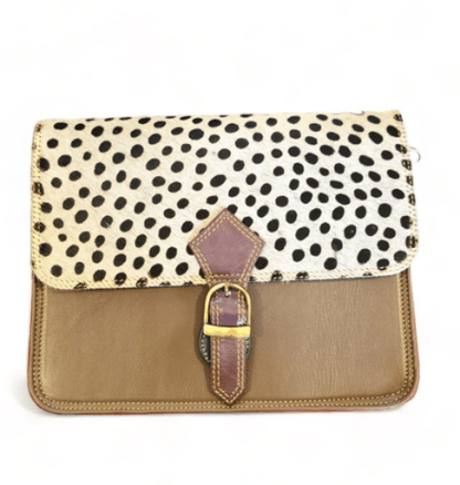 Hey Herbee Pinocchio Leather Bag-Drk Brick/Wht Peb
