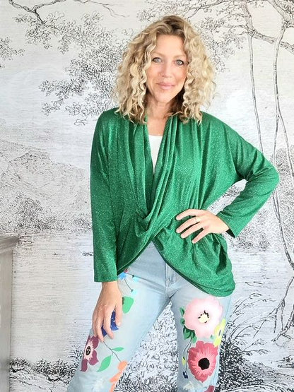 Emerald Twinkle Overlay Top